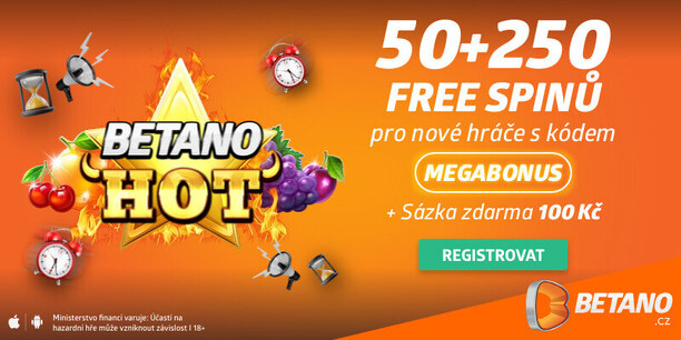 Zaregistrujte se s kódem MEGABONUS a získejte navíc 50 free spinů
