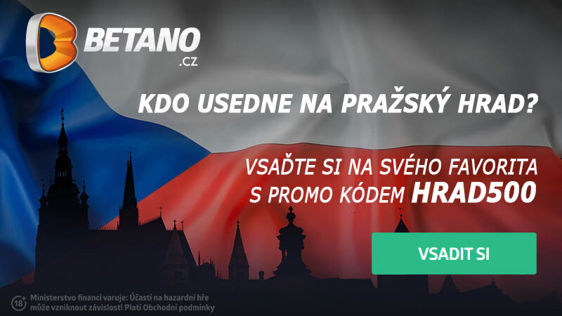 Betano a sázky na volbu prezidenta ČR - vsaďte si na svého favorita v prezidentských volbách