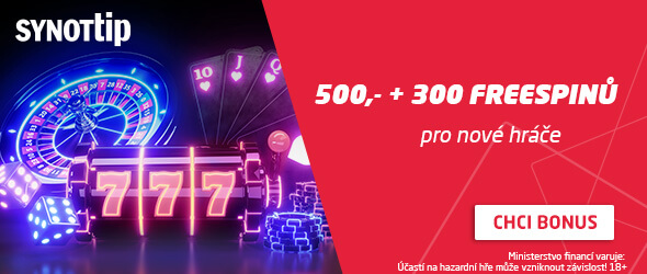 Registruj se a získej 500 Kč a 300 free spinů