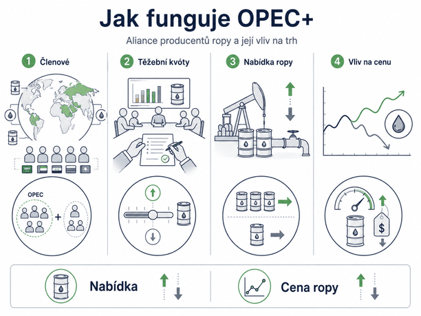 Cena ropy ovlivňuje dopravu, průmysl, inflaci i&nbsp;náklady na energie, a&nbsp;proto jde o&nbsp;surovinu, která přitahuje pozornost investorů.